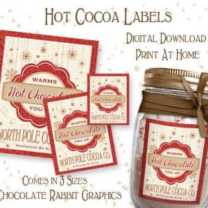 Printable Cocoa Chocolate Labels Digital Download..