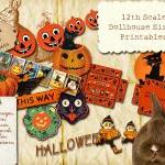 Dollhouse 12th Scale Vintage Halloween Printable..