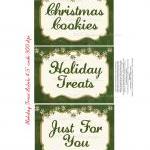 Christmas Cookie Label Tag Digital Download Printable Image Collage