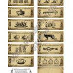 12 Victorian Vintage Collage Sheet Digital Aged..