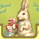Easter Candy Treats Bunny Label Digital Download..