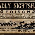 Vintage Poison Apothecary Halloween Witch Potion..