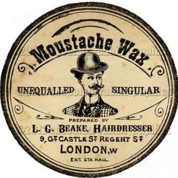 Victorian Moustache Wax Tin Label Digital Download Collage Sheet High ...